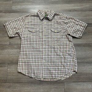 Timberland Shirt Mens Size XL Button Up  Short Sleeve Plaid